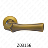 Zamak Zinc Alloy Aluminum Rosette Door Handle with Round Rosette (Z02156)