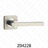 Zamak Zinc Alloy Aluminum Rosette Door Handle with Round Rosette (Z04228)