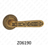Zamak Zinc Alloy Aluminum Rosette Door Handle with Round Rosette (Z06190)
