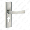 Door Handle Pull Wooden Door Hardware Handle Lock Door Handle on Plate for Mortise Lockset by Zinc Alloy or Steel Door Plate Handle (ZM60530-K)