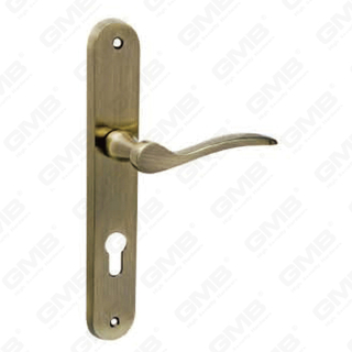 Door Handle Pull Wooden Door Hardware Handle Lock Door Handle on Plate for Mortise Lockset by Zinc Alloy or Steel Door Plate Handle (908)