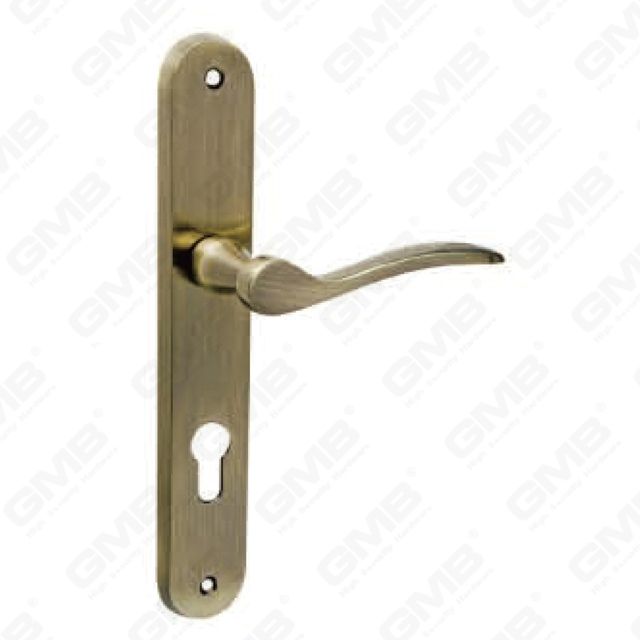 Door Handle Pull Wooden Door Hardware Handle Lock Door Handle on Plate for Mortise Lockset by Zinc Alloy or Steel Door Plate Handle (908)