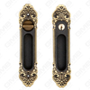 Brass Handles Wooden Door Hardware Handle Lock Door Handle on Plate for Mortise Lockset (B-Y6602-CF)