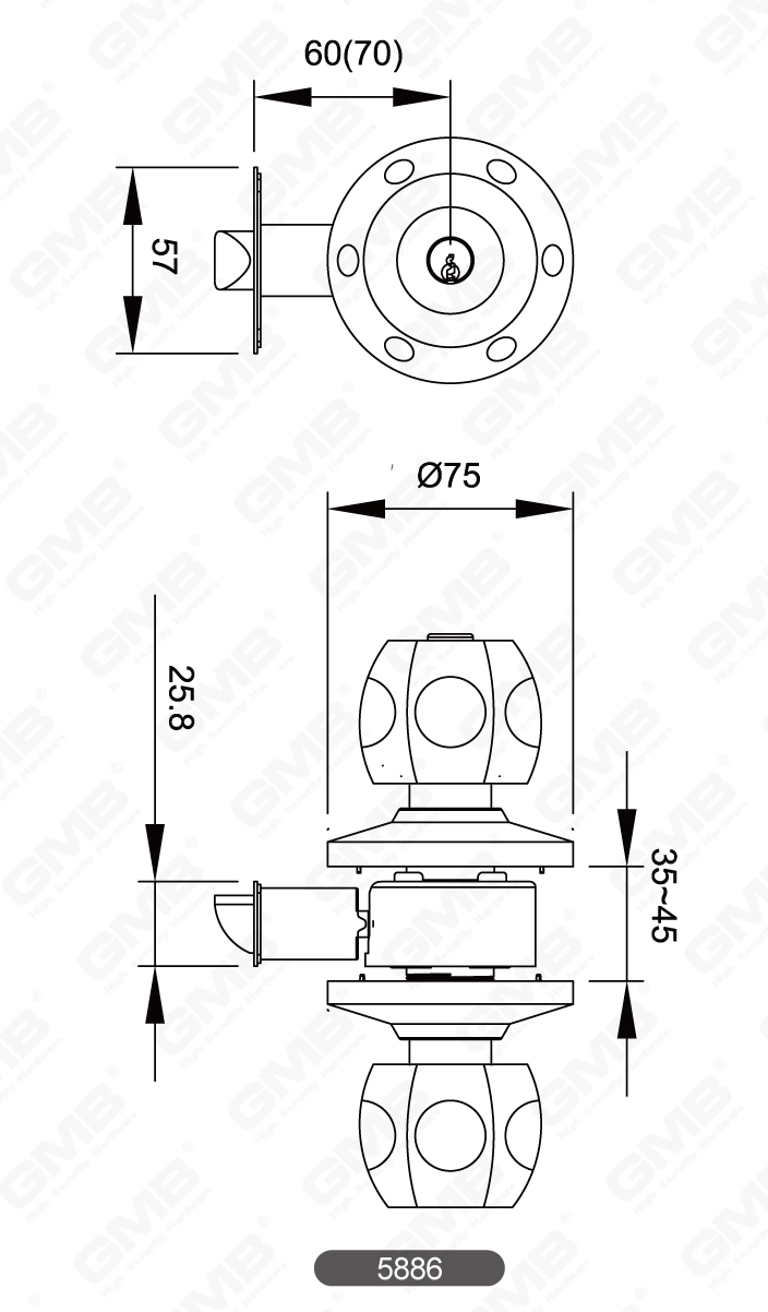 05 Cylindrical Knob Lock Series-24