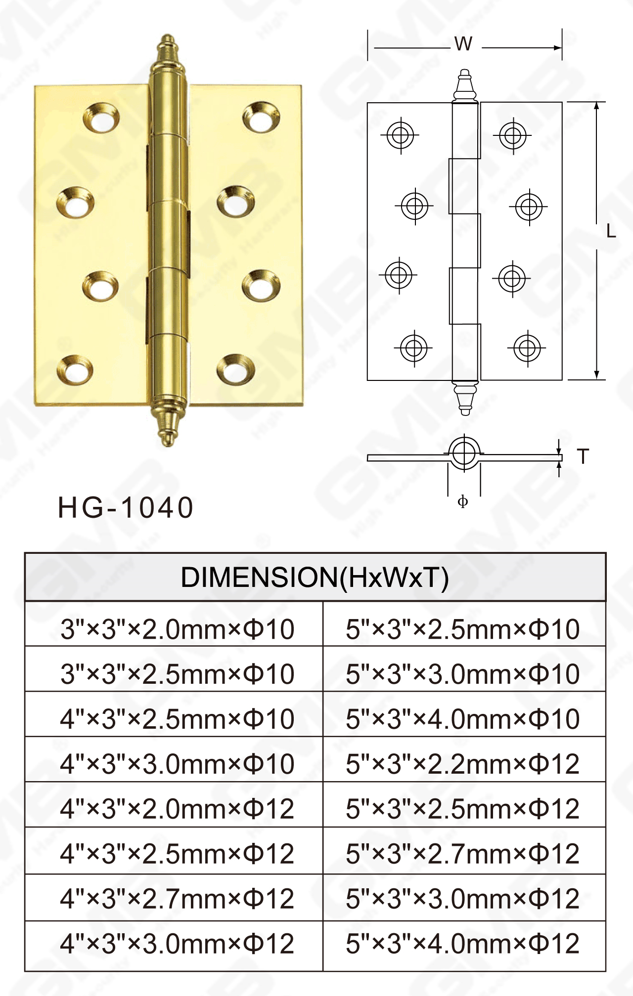 Brass Hinge Series_HG-1040-81