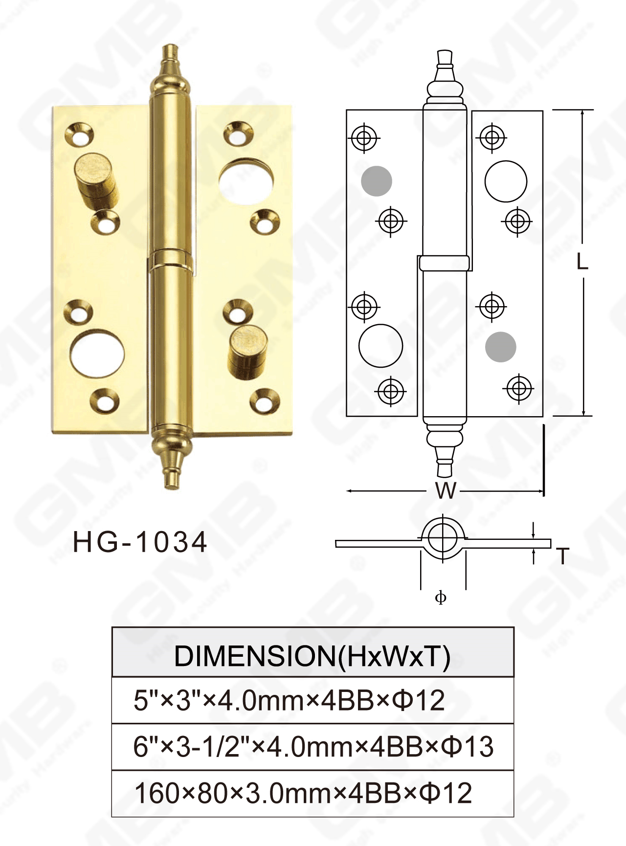 Brass Hinge Series_HG-1034-73