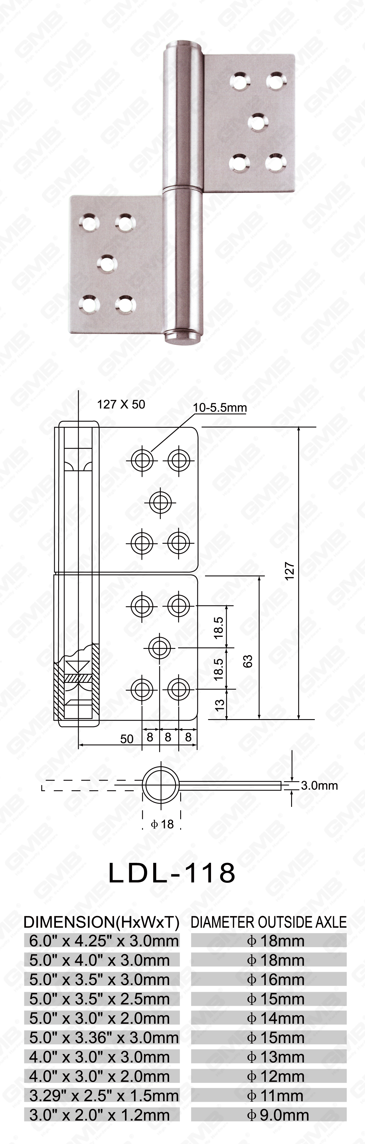 Stainless Steel Hinge Series_LDL-118-47