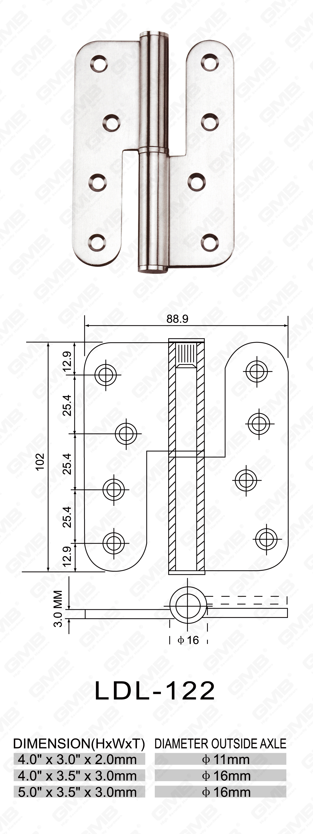 Stainless Steel Hinge Series_LDL-122-55