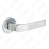 New Modern House Decoration Aluminum Door Handle on Round Rosette