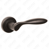 Modern Simple Solid Zinc Alloy Split Door Lock Handle on Round Rosette（Z062420）