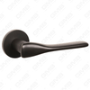 Modern Simple Solid Zinc Alloy Split Door Lock Handle on Round Rosette（Z062419）