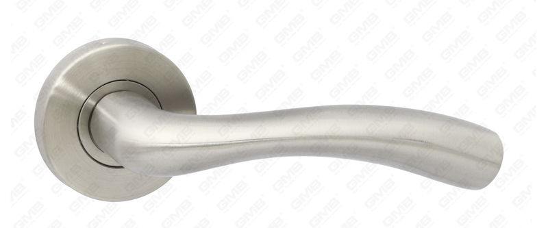 High Quality #304 Stainless Steel Door Handle Round Rose Lever Handle (GB03 43)