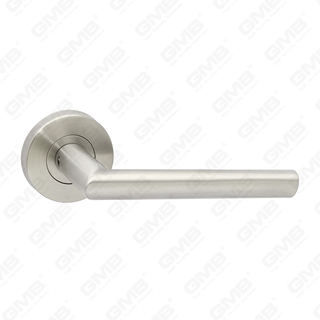 High Quality #304 Stainless Steel Door Handle Round Rose Lever Handle (GB03 139)