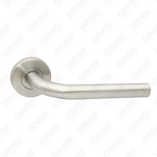 High Quality #304 Stainless Steel Door Handle Round Rose Lever Handle (GB03 210)