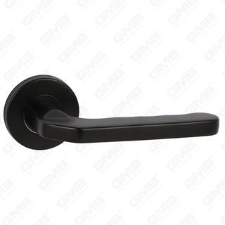 High Quality Black Color Modern Style Design #304 Stainless Steel Door Handle Round Rose Lever Handle (GB03-42)