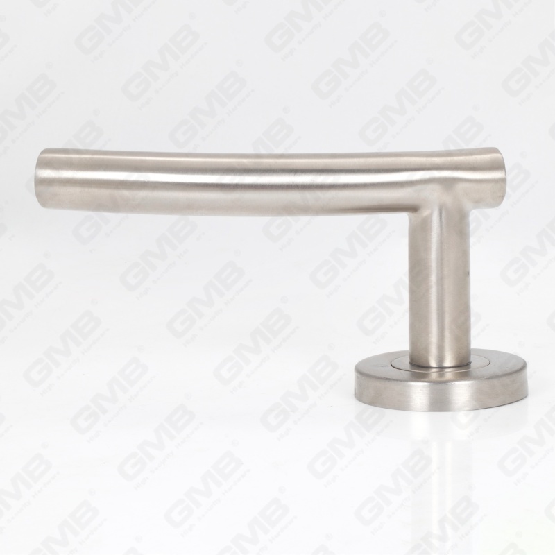 High Quality BS En1906 Grade 4 SUS304 Stainless Steel Entry Round Rose Interior Door Lever Handle (LHT005)