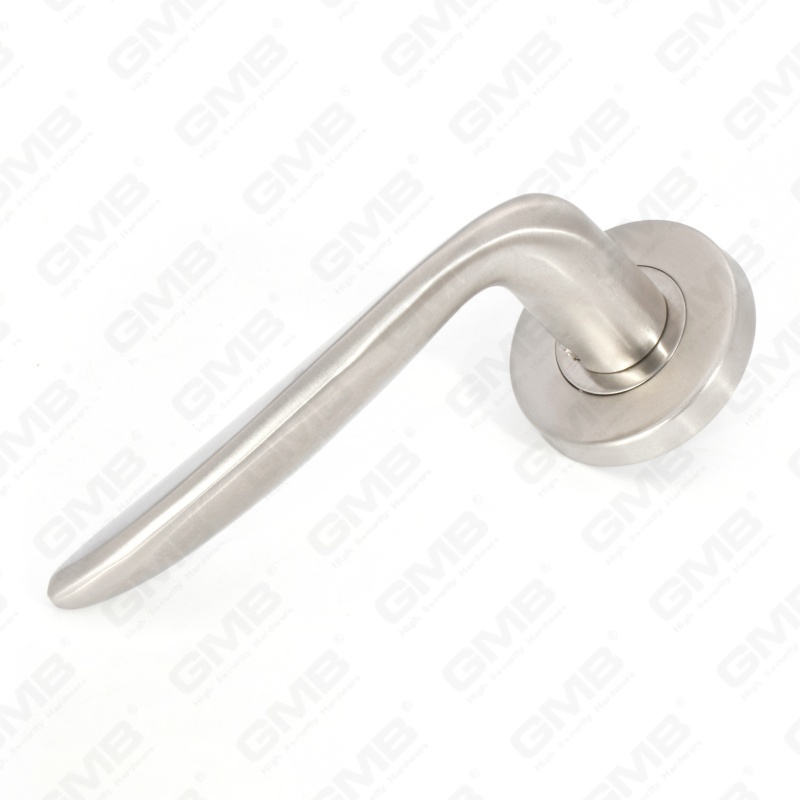 High Quality BS En1906 Grade 4 SUS304 Stainless Steel Entry Round Rose Interior Door Lever Handle (LHT030)