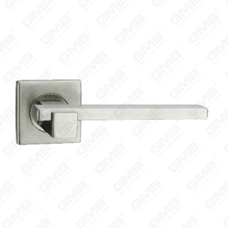 High Quality #304 Stainless Steel Door Handle Round Rose Lever Handle (SH97-SYY44-SS)