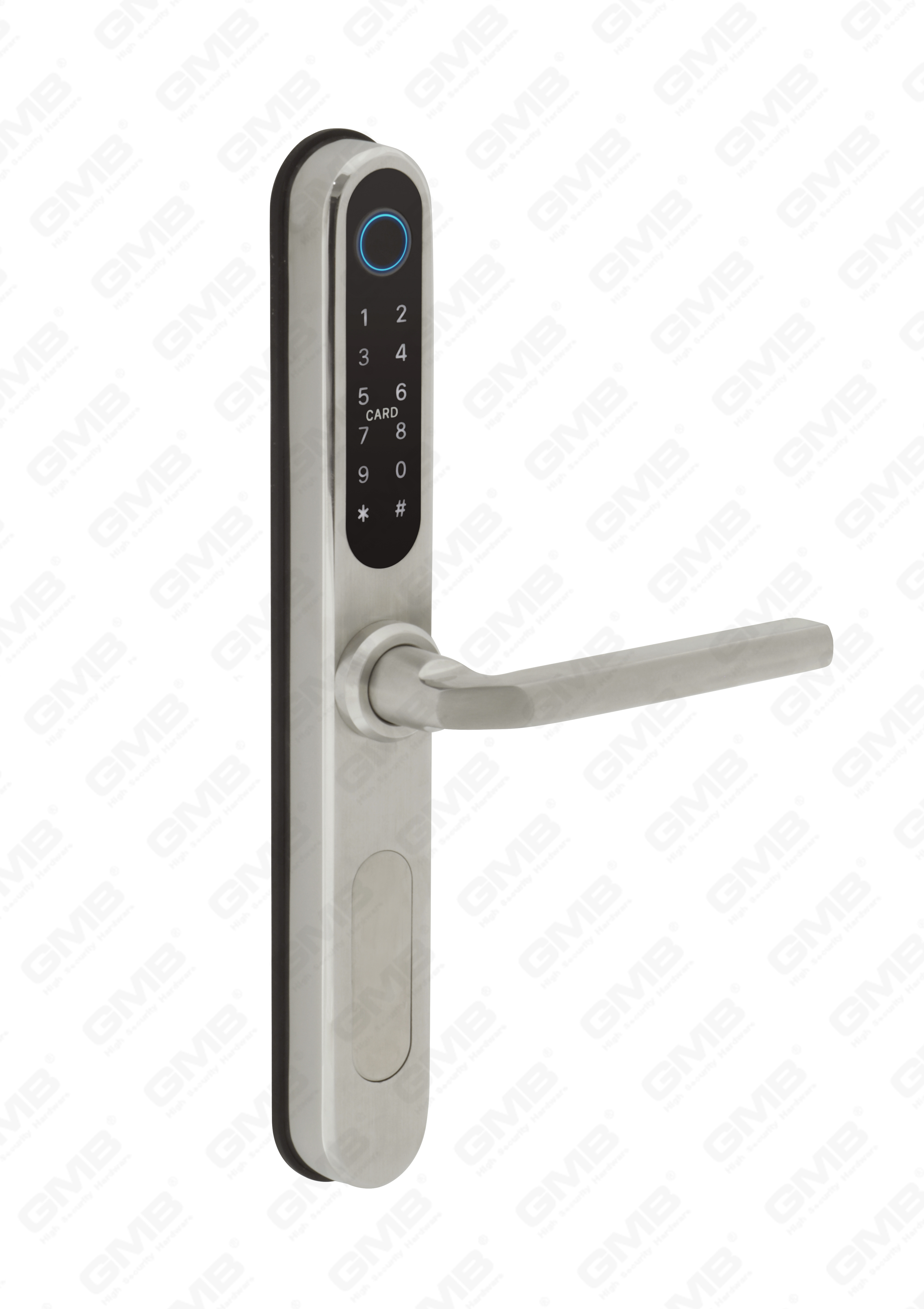 European Standard Waterproof Keyless Entry Tuya/Tt Wireless Digital Password Fingerprint Mf Card NFC Smart Door Lock (U052)