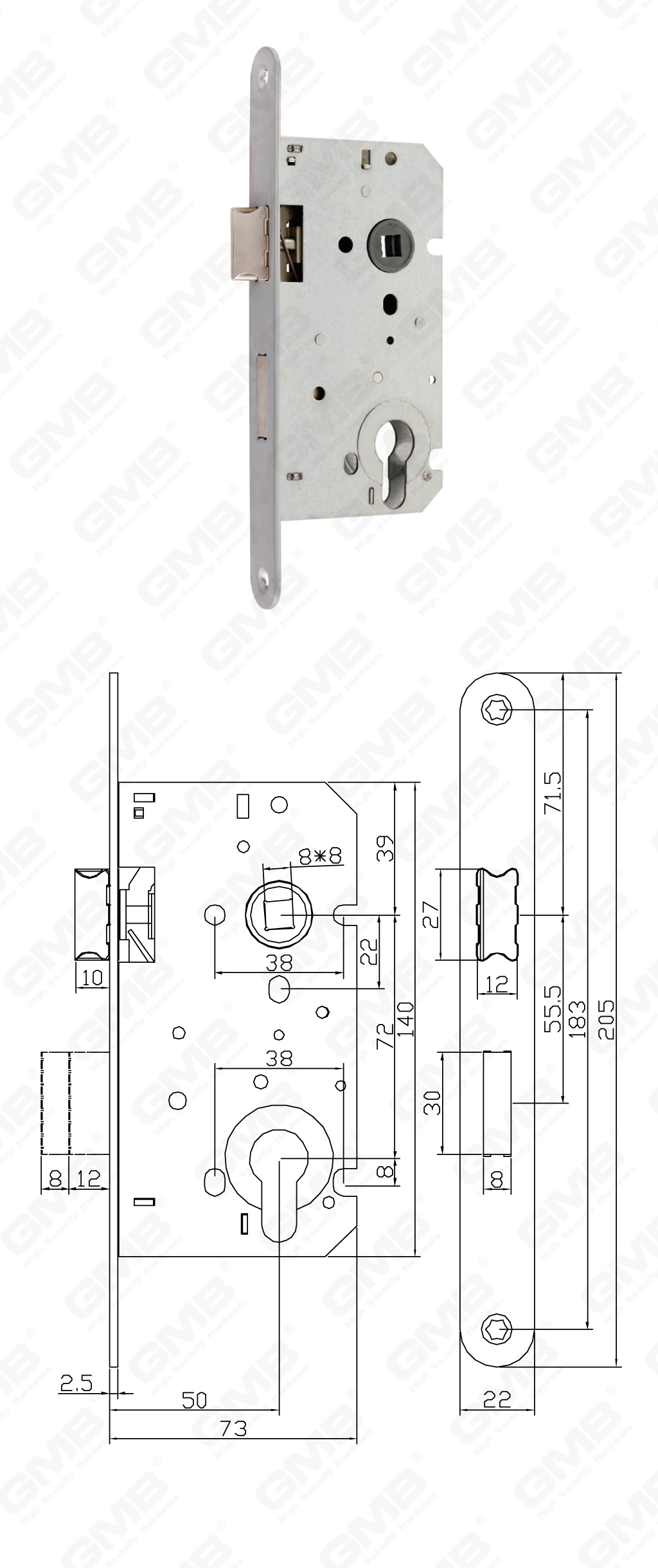 02 Mortise Lock第二部分_PZ72.50MR-92