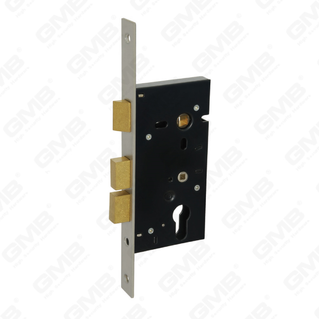 High Security Mortise Door Lock Steel 2 sqware pin Zamak deadbolt Zamak latch cylinder hole Lock Body (W85)