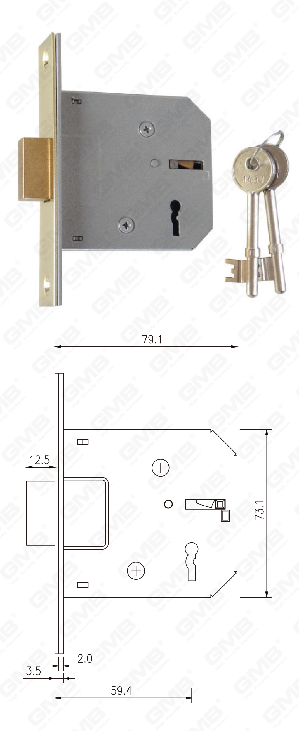 06 Lever lock_D3L3-12