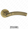 Zamak Zinc Alloy Aluminum Rosette Door Handle with Round Rosette (Z01081)