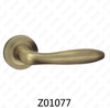Zamak Zinc Alloy Aluminum Rosette Door Handle with Round Rosette (Z01077)