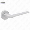 Modern Simple Solid Zinc Alloy Split Door Lock Handle on Round Rosette（Z062403）
