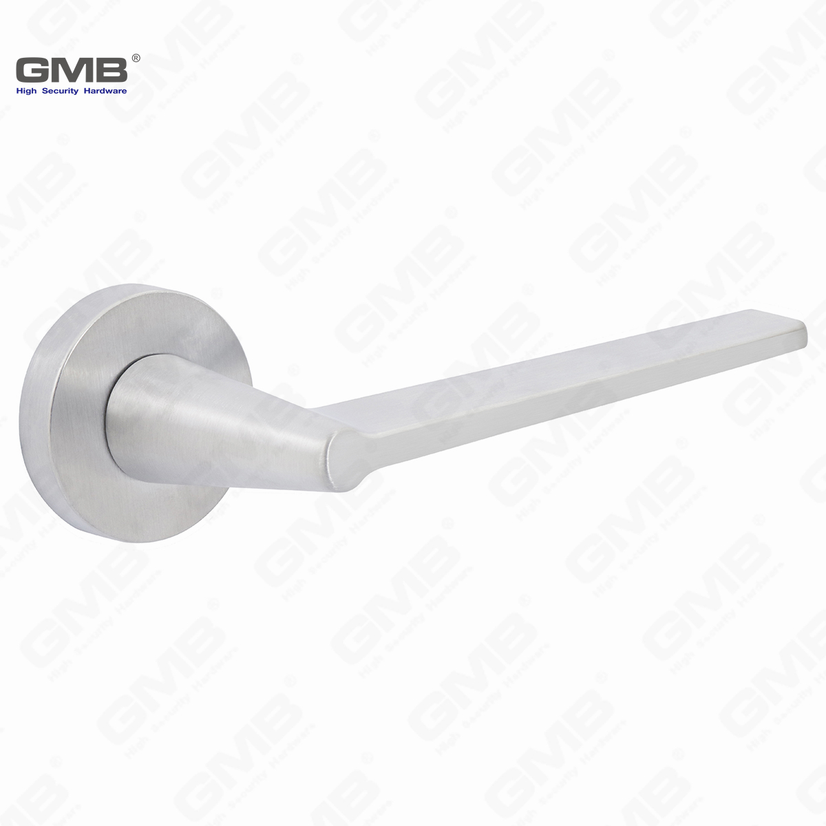 Modern Simple Solid Zinc Alloy Split Door Lock Handle on Round Rosette（Z062403）