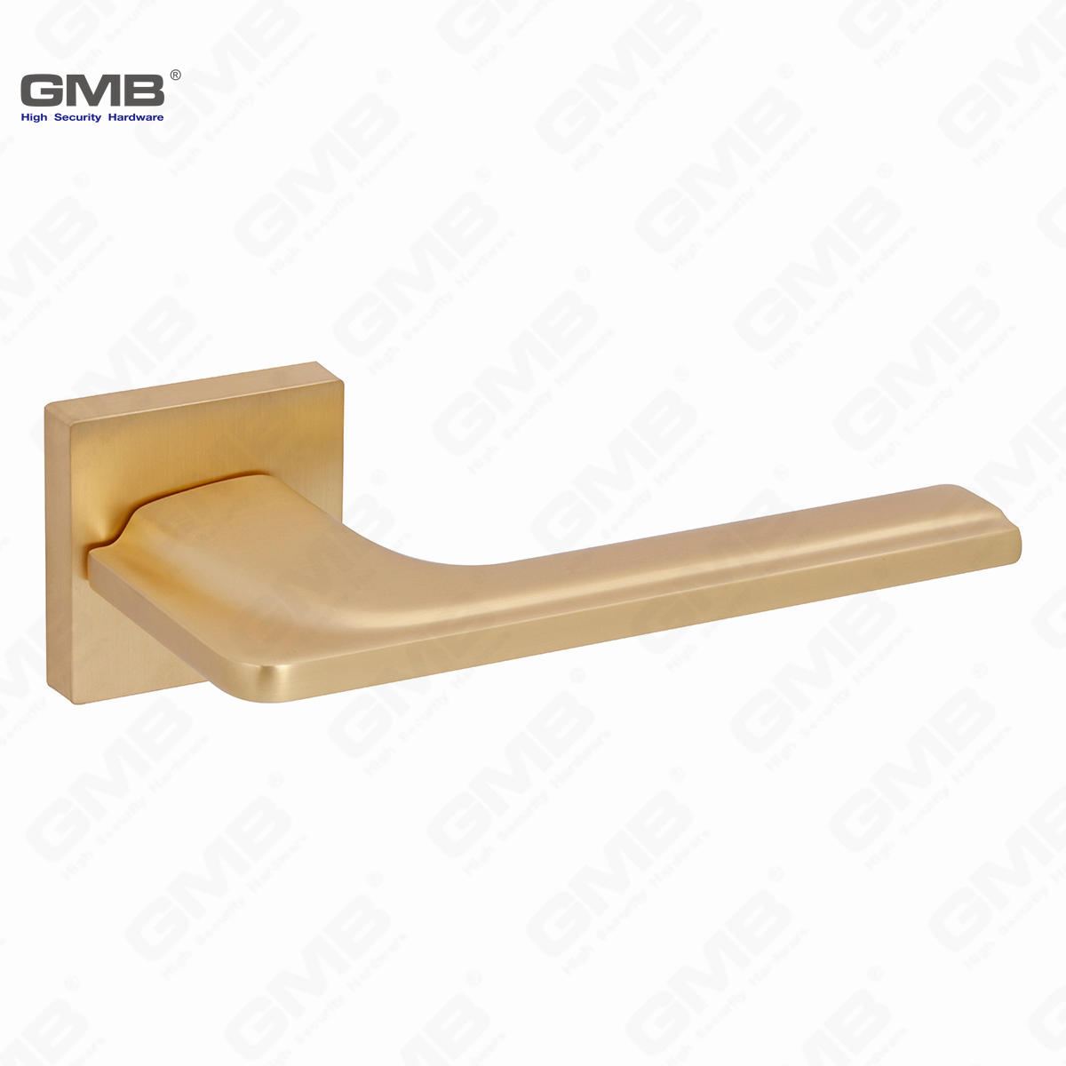 Modern Simple Solid Zinc Alloy Split Door Lock Handle on Square Rosette（Z072501）