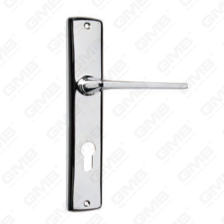Door Handle Pull Wooden Door Hardware Handle Lock Door Handle on Plate for Mortise Lockset by Zinc Alloy or Steel Door Plate Handle (4430)