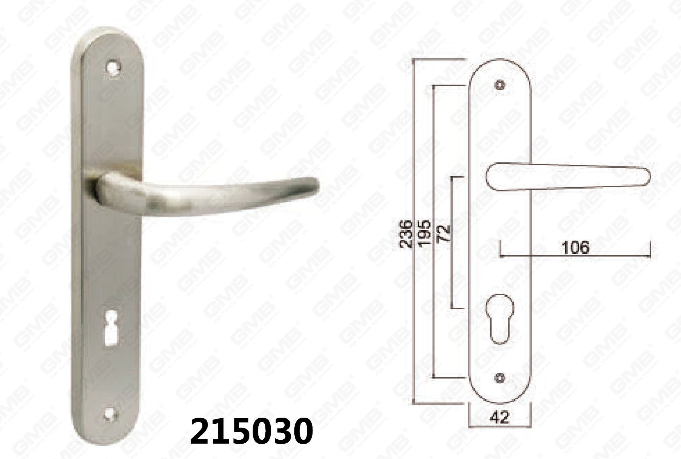 215030Pull Wooden Door Hardware Handle 