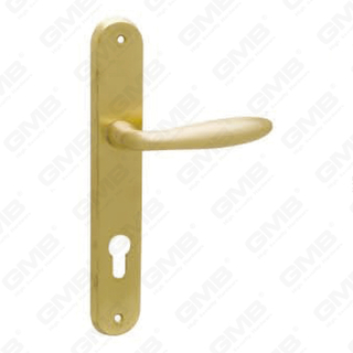 Door Handle Pull Wooden Door Hardware Handle Lock Door Handle on Plate for Mortise Lockset by Zinc Alloy or Steel Door Plate Handle (6150)