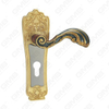 Door Handle Pull Wooden Door Hardware Handle Lock Door Handle on Plate for Mortise Lockset by Zinc Alloy or Steel Door Plate Handle (TM4013-E48-HG)