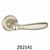 Zamak Zinc Alloy Aluminum Rosette Door Handle with Round Rosette (Z02141)
