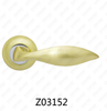 Zamak Zinc Alloy Aluminum Rosette Door Handle with Round Rosette (Z02152)