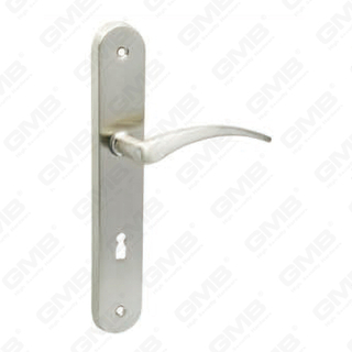 Door Handle Pull Wooden Door Hardware Handle Lock Door Handle on Plate for Mortise Lockset by Zinc Alloy or Steel Door Plate Handle (215226)