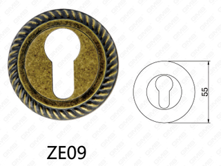 Zamak Zinc Alloy Aluminum Door Handle Round Rosette (ZE09)
