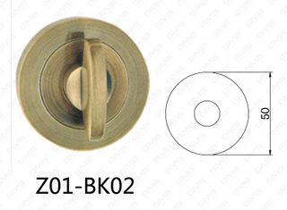 Zamak Zinc Alloy Aluminum Door Handle Round Escutcheon (Z01-BK02)