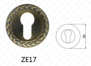 Zamak Zinc Alloy Aluminum Door Handle Round Rosette (ZE17)