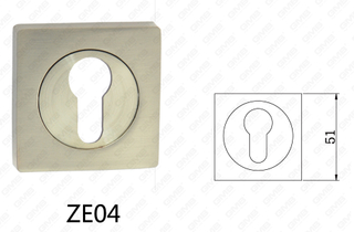 Zamak Zinc Alloy Aluminum Door Handle Square Rosette (ZE04)