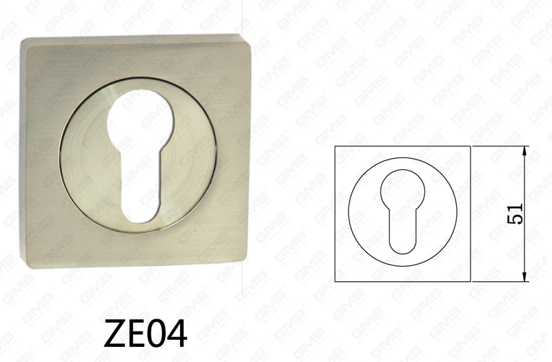 Zamak Zinc Alloy Aluminum Door Handle Square Rosette (ZE04)
