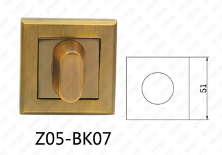 Zamak Zinc Alloy Aluminum Door Handle Square Escutcheon (Z05-BK07)