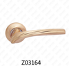 Zamak Zinc Alloy Aluminum Rosette Door Handle with Round Rosette (Z02164)