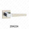 Zamak Zinc Alloy Aluminum Rosette Door Handle with Round Rosette (Z04224)