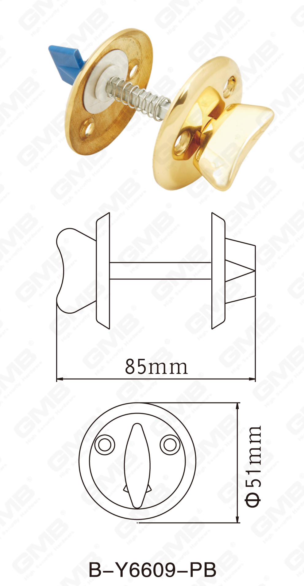 06 Brass Handle _B-Y6609-PB-58