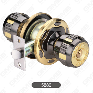 Security Keyed Ball Lock Zinc Alloy Cylindrical Knob Door Lock [5880]