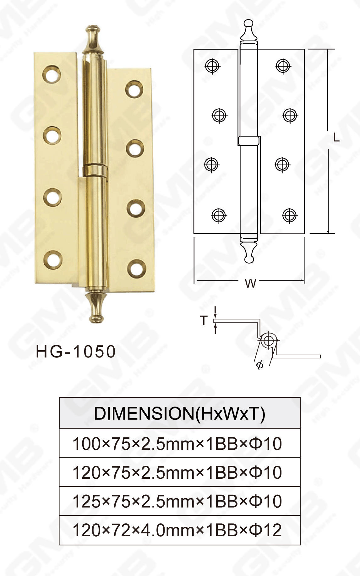 Brass Hinge Series_HG-1050-97