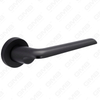 Modern Simple Solid Zinc Alloy Split Door Lock Handle on Round Rosette（Z062418）